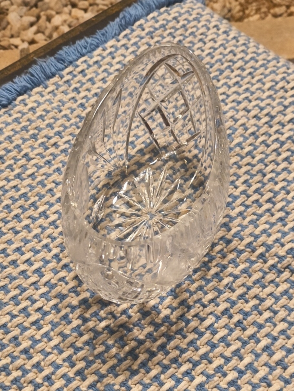 Cut Crystal Decorative Bowl 7.5in. Wide Classic Design Lovely!